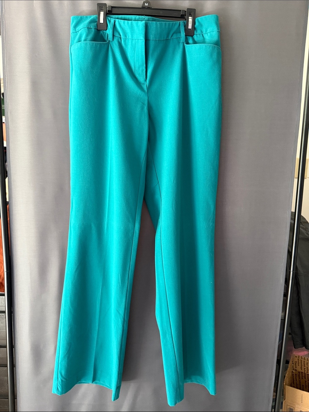 New York & Company Turquoise Wide-Leg Dress Pants